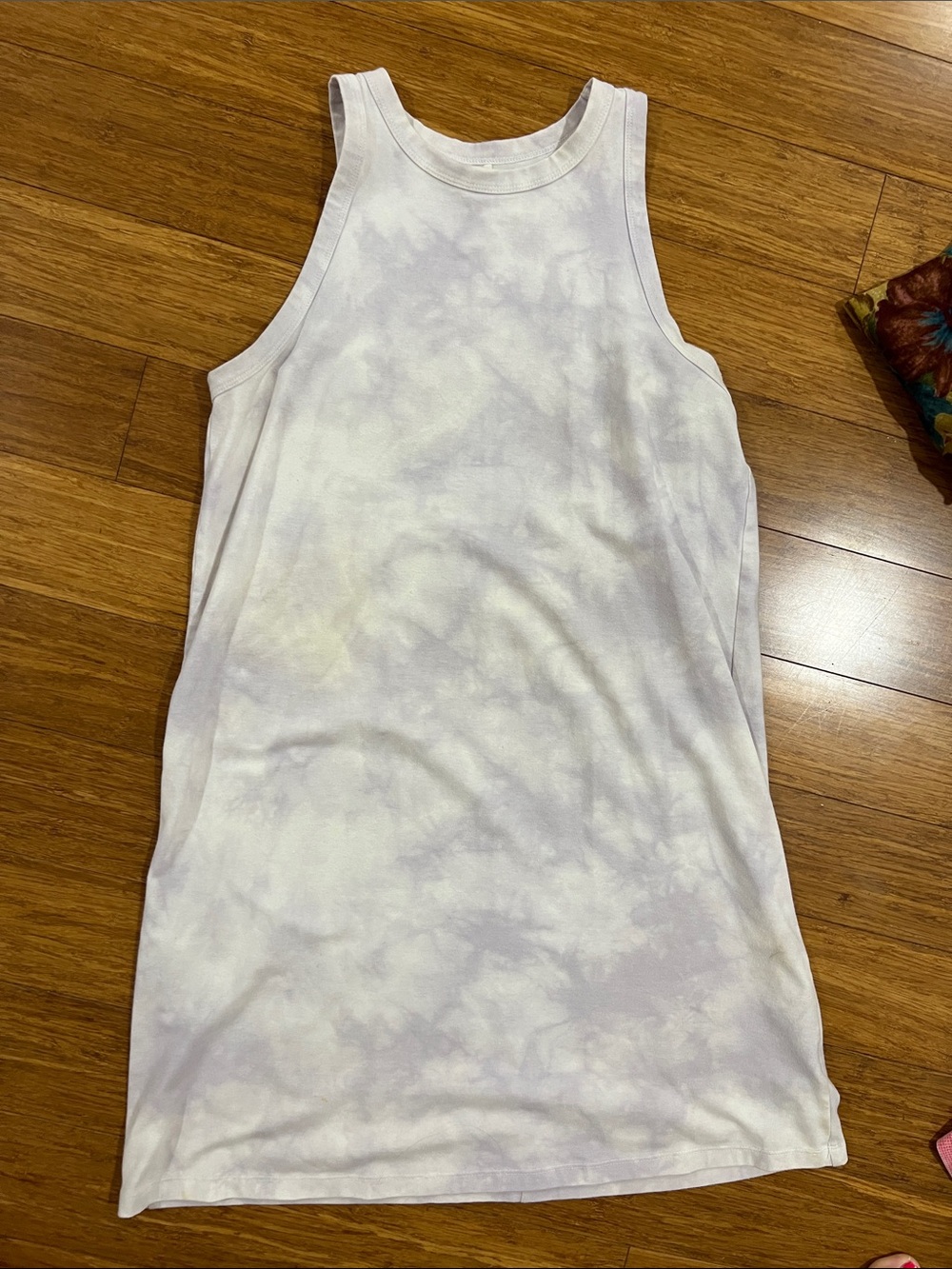 Target White Tie-Dye Tank Chemise